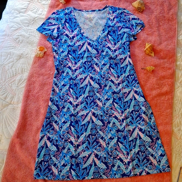Lilly Pulitzer Dress - Etta Dress NWT Barton Blue Star Gazer Small - Picture 8 of 15